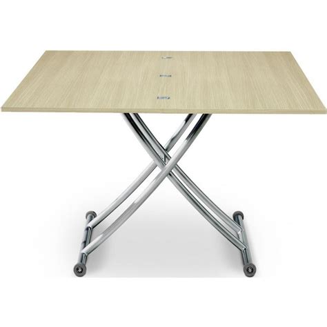 Table Basse Relevable à Rallonge Bois Chêne Clair Ella Declikdeco