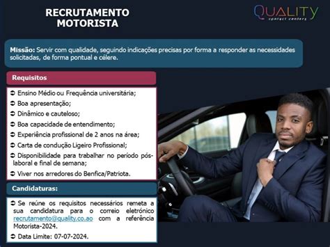 Recrutamento Motorista Emprego Em Angola 2024