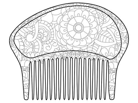 Pettine Per I Capelli Libro Da Colorare Per L Adulto Pagine Antistress