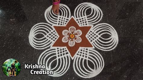 Margazhi Madham Special Kolam Easy Padi Kolam With 5x3 Dot