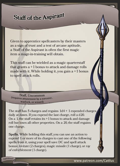 [OC] [ART] Staff of the Aspirant – DnD Item – by Catilus : r/conceptart