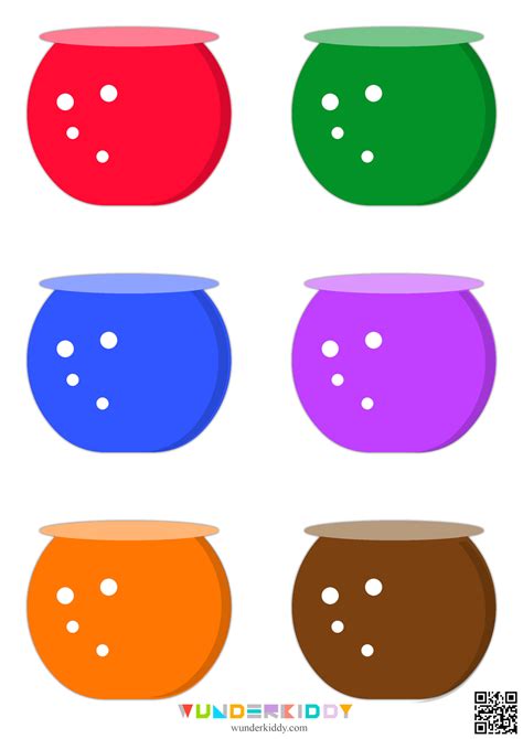 Printable Fish Bowl Color Matching Activity For Kindergarten