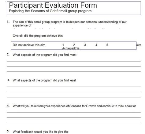 Peer Evaluation Form Templates Samples