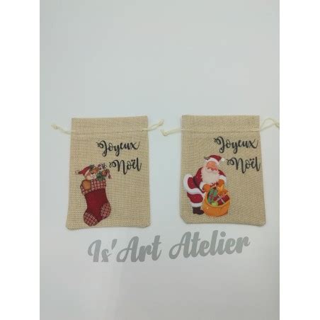 Mini Hotte de Noël en jute