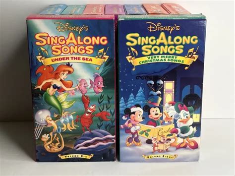 DISNEY S SING ALONG Songs VHS LOT DE 9 Petite Sirène Aladdin