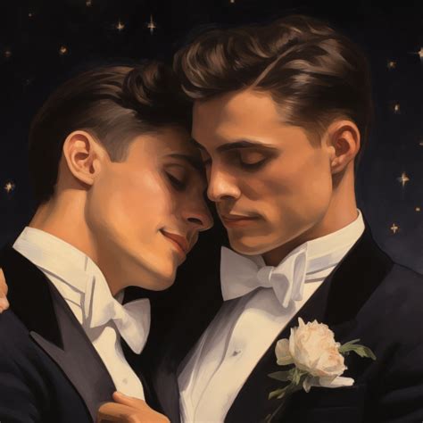 Gay Men Art Print LGBTQ Romantic Art Two Men Square Print Victorian Art Style Wall Decor