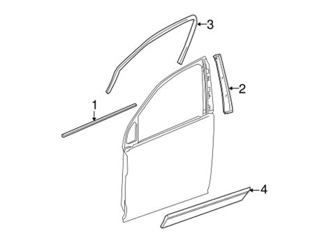 EXTERIOR TRIM FRONT DOOR For 2008 Chevrolet Equinox