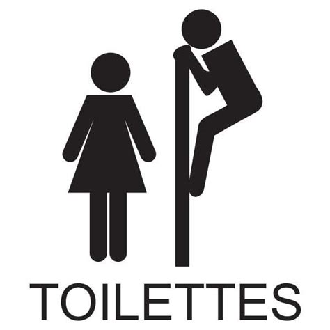 Sticker WC Signalétique toilettes stickers porte stickers deco