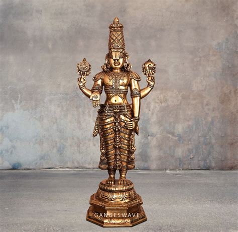 Lord Balaji Bronzy Brass Statue - 33" - Buy exclusive brass statues ...