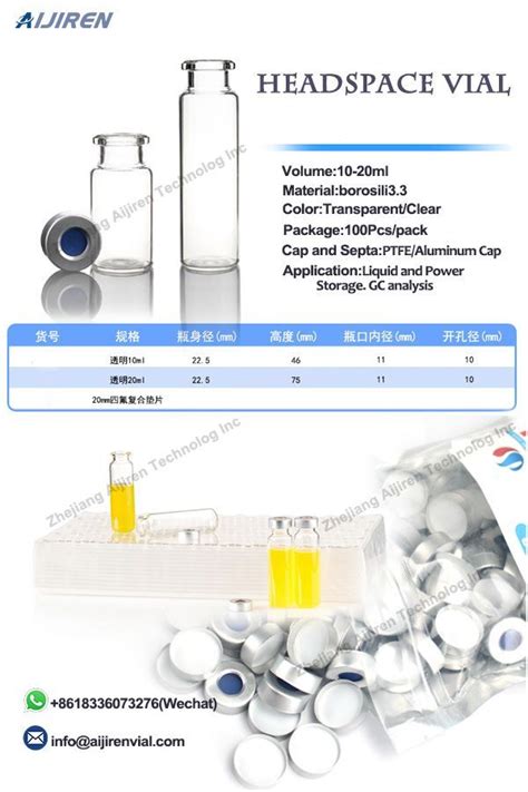 Aijiren Ml Crimp Top Lab Glassware Gc Headspace Vial Prepare Sample