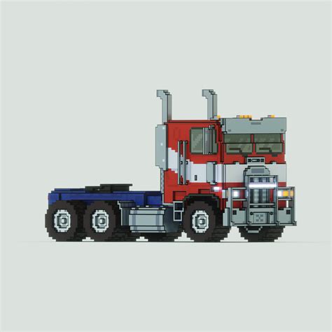 ArtStation - Optimus Prime's Disguise (Truck) Mode