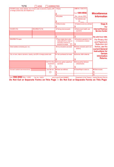 1099 Form Example