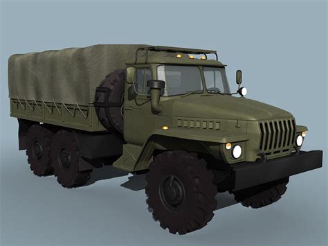 Russian Military Truck Ural 4320 3d Model By Roman Fedorenko Zohal