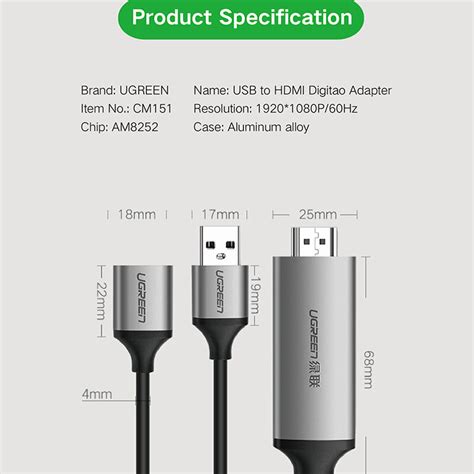 Ugreen 50291 Usb To Hdmi Digital Av Adapter Ugreen Pakistan