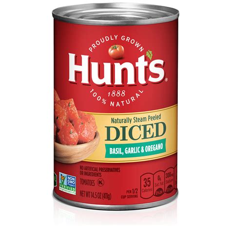 Hunts Diced Tomatoes With Basil Garlic Oregano Oz Walmart