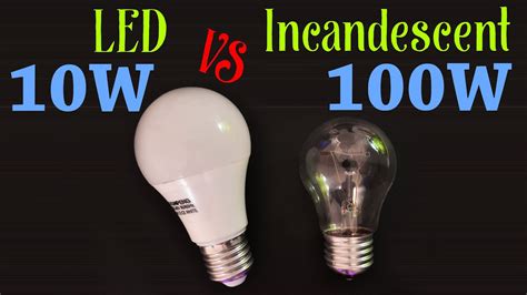 LED Bulb 10W Vs Incandescent 100W 4K Comparasion YouTube