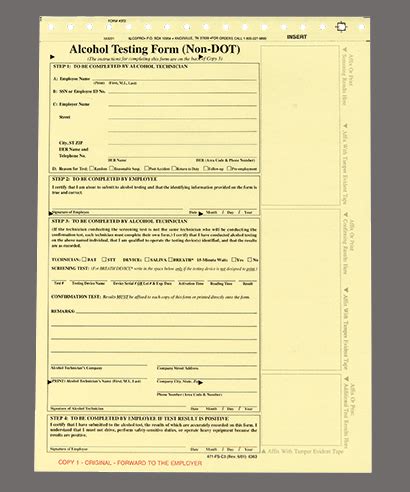 Non DOT Alcohol Test Form AlcoPro Lowest Price