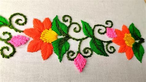 Hand Embroideryunique Hand Embroidery Border Design For Dress By Nakshi Design Art