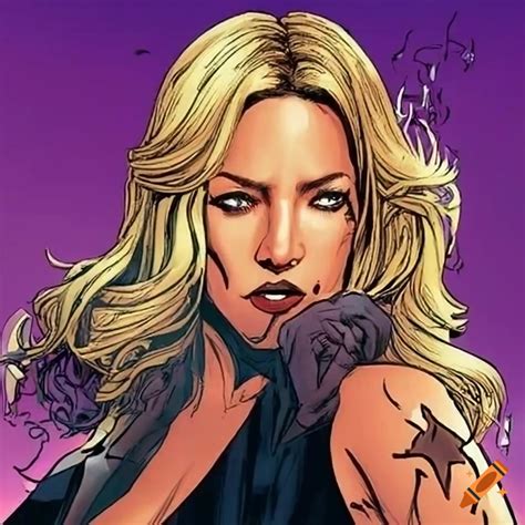 Kate Hudson As A Femme Fatale Against A City Skyline In A Frank Miller