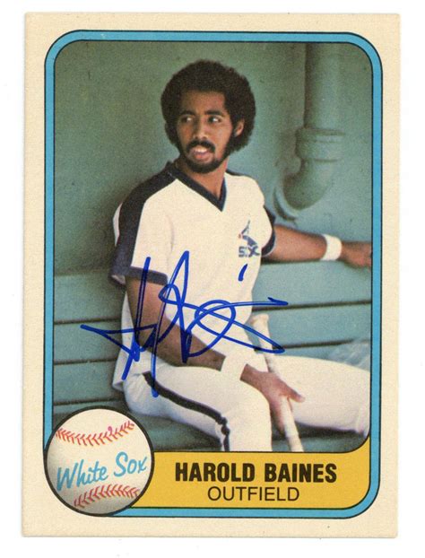 Lot Detail - Harold Baines Signed 1981 Fleer Rookie Card #346