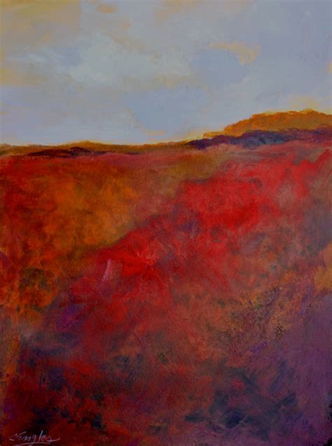 Carol Engles Art Italian Field One Abstract Landscape By Carol Engles