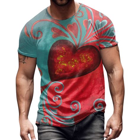 Mens Graphic T Shirts Summer Round Neck Short Sleeve Tie Dye Smudged T Shirts