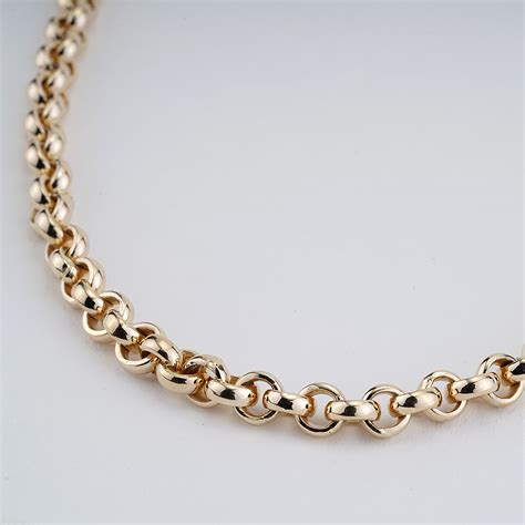 Large Mm Link Rolo Chain In Yellow Gold New York Jewelers Chicago