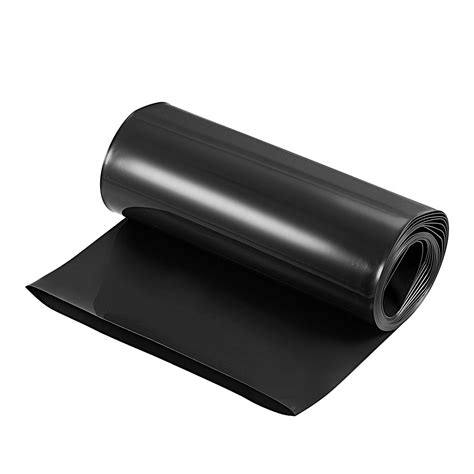 Uxcell 200mm Flat 10ft Black PVC Heat Shrink Tube Wraps Battery Wrap