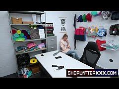 Security Officer Mike Mancini Blonde Shoplifter Emma Hix To The Back Room After Catching Her