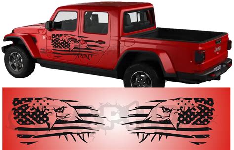 2x Side Vinyl Decals For Jeep Gladiator 2019 2020 Etsy