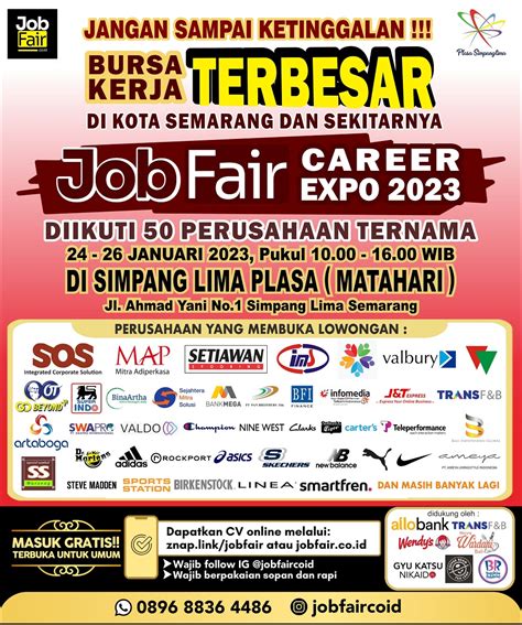 Jobfair Career Expo Semarang Januari Jadwal Event Info