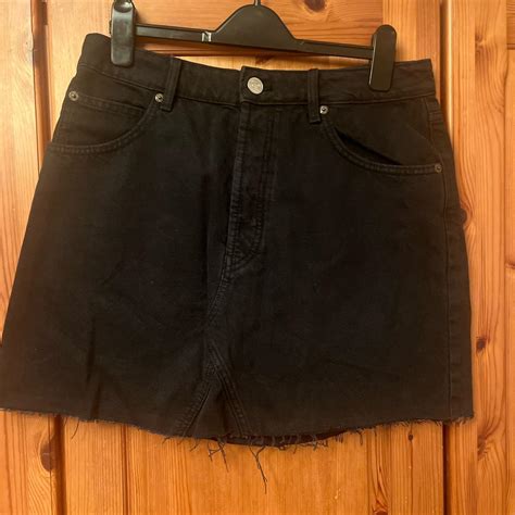 Zara Black Denim Mini Skirt Selling For A Friend Depop