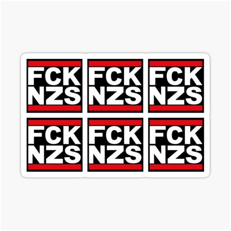 Fck Nzs Fuck Nazis Anti Racism Logo Design Sticker For Sale By Vintagegraphic Redbubble