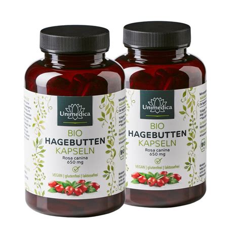 2er Sparset Bio Hagebutten 3900 Mg Pro Tagesdosis 3 X 2 Kapseln