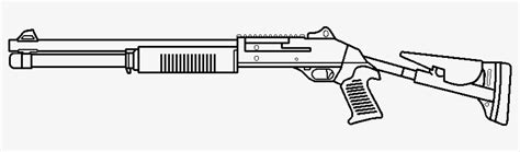 Graphic Transparent Download M4 Drawing Outline - Shotgun Outline ...