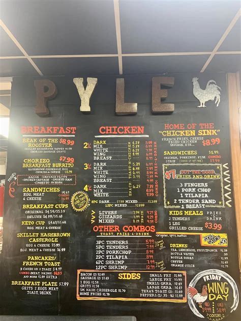 Menu At Pyles Chicken Delite Restaurant Thomasville