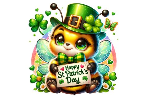 Cute Bee St Patricks Day Clipart Graphic By Thedigitalstore247 · Creative Fabrica