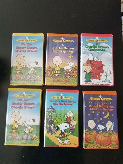 6 Pack Peanuts Classics Vhs Holiday Movies Grelly Usa