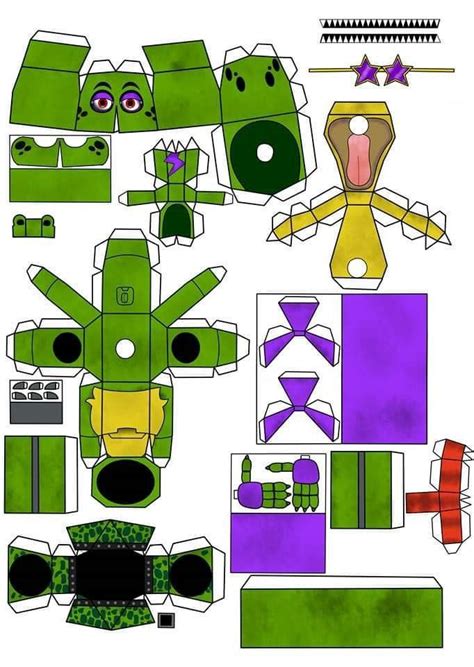 Fnaf Papercraft Monty Parte Dibujos Para Armar Arte Del Origami