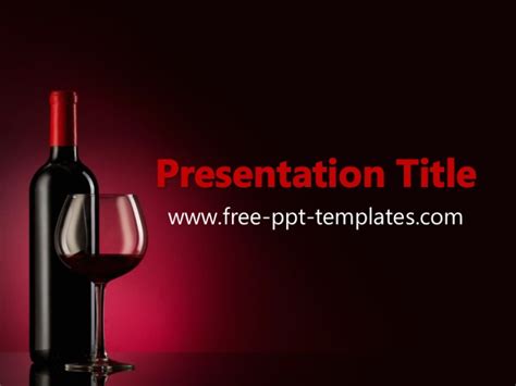 Red Wine Ppt Template Mr Templates