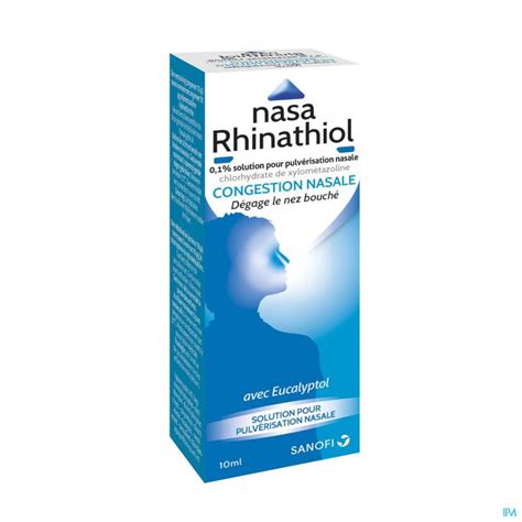 Nasa Rhinathiol 0 1 Spray Nasal Adulte 10 Ml Sprays Nasaux Pharmacodel Votre Pharmacie En