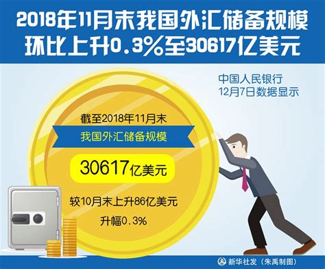 图表：2018年11月末我国外汇储备规模环比上升0 3 至30617亿美元 图解图表 中国政府网