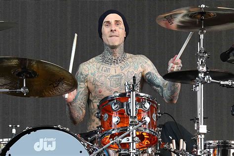 Travis Barker posts video drumming in hospital after son is born