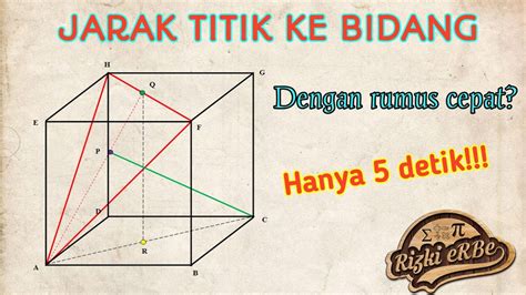 Cara Cepat JARAK TITIK KE BIDANG Dimensi Tiga Part 3 YouTube