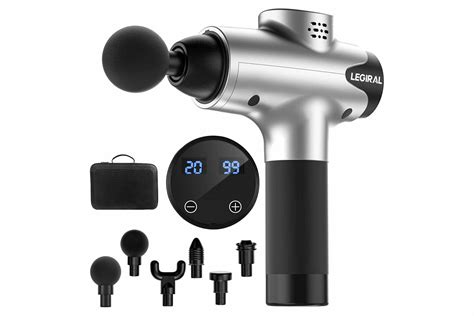 Le3 Massage Gun Handheld Deep Tissue Percussion Muscle Massager 20 Speed 6 Heads