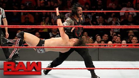 The Miz Vs Roman Reigns Intercontinental Championship Match Raw