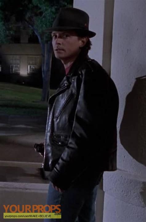 Back To The Future 2 Marty S Black Leather Jacket Replica Replica Movie