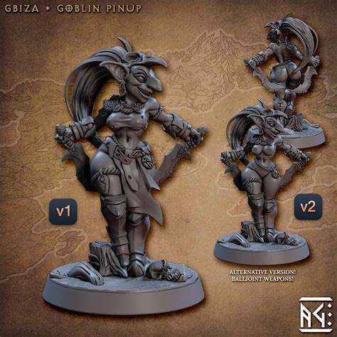 Female Goblin Rogue Pin Up Premium Dnd Miniature Mini Sanded And Primed Resin 3d Printed 30240 Etsy