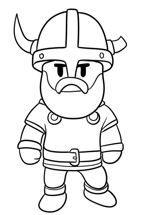 Viking From Stumble Guys Coloring Page