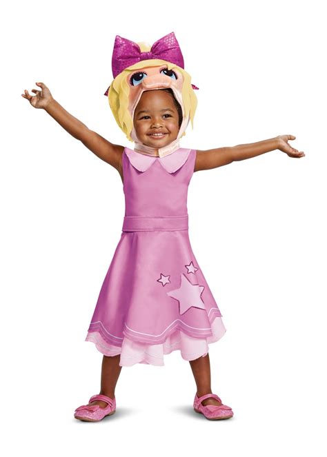 The Muppet Babies Miss Piggy Toddler Girls Costume - Cosplay Costumes